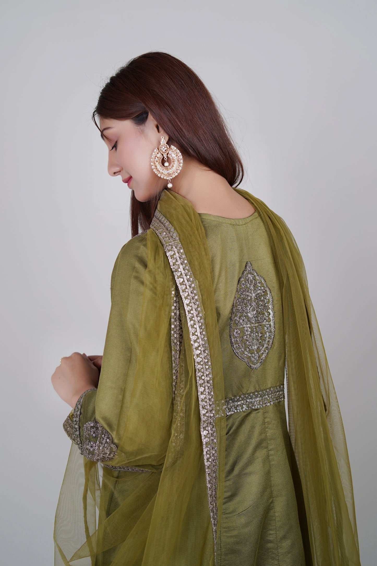 3 PIECE - KHADI FOOT LENGTH : CENTRE CUT MAXI | LG01669