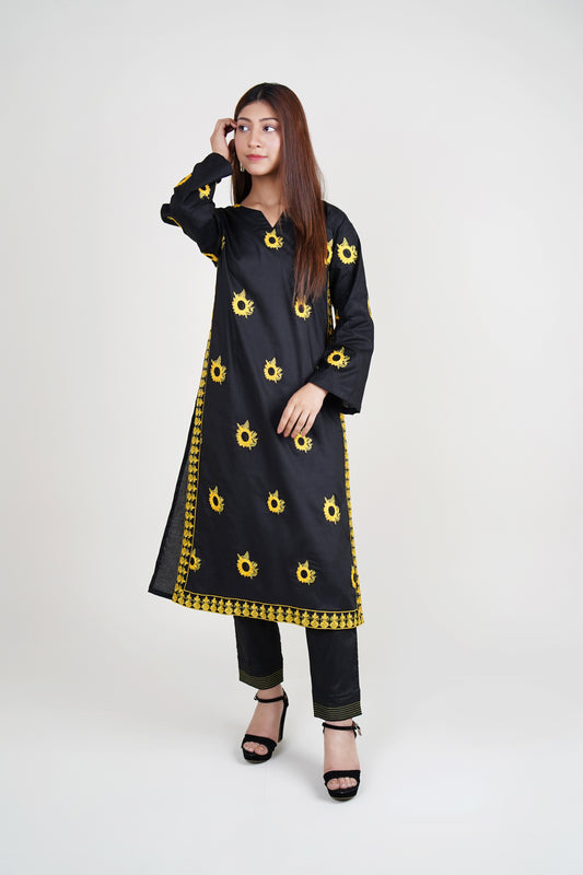 2 PIECE - PREMIUM DHANAK STITCHED SUIT KURTA STYLE | LG01509