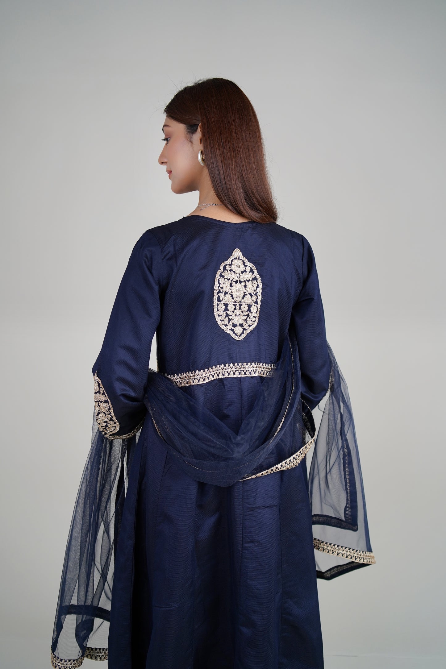 3 PIECE - KHADI FOOT LENGTH : CENTRE CUT MAXI | LG01669