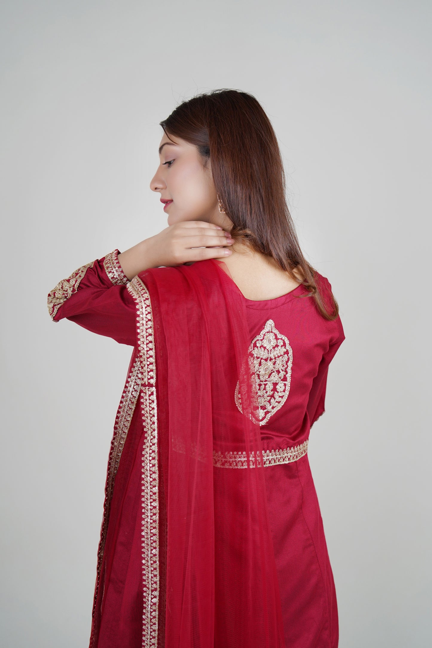 3 PIECE - KHADI FOOT LENGTH : CENTRE CUT MAXI | LG01669